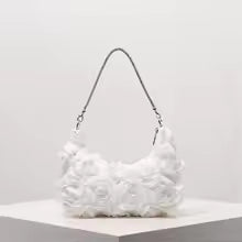 Rose Flower Shoulder Bag, Prom Dresses for Women, Sequin Bag, Luxury Handbag, Elegant Bag for Women, Wedding Items (Random Pattern)