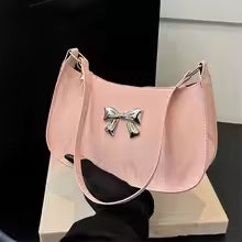 Sweet Fresh Small Bow Handbag for Women Trendy Underarm Shoulder Bag, Suitable for Daily Use, Outings, Dates, Parties, Gifts.