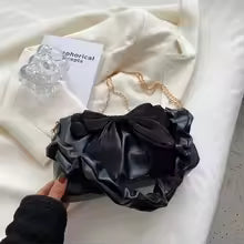 Fashion casual chain crossbody cute bow shoulder bag underarm bag