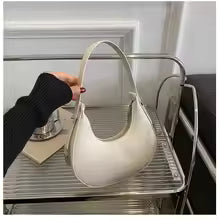 Underarm Bag New Tide Solid Color Casual Texture Fashion One Shoulder French Niche Crescent Shape