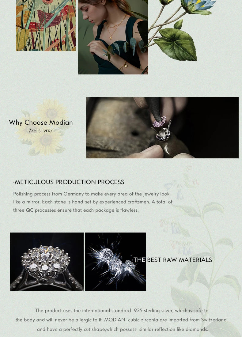 미라리사 정교한 럭셔리 마키즈 컷 CZ 반지 925 스털링 실버