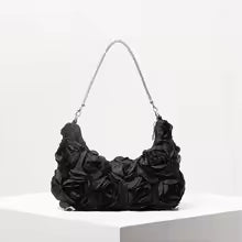 Rose Flower Shoulder Bag, Prom Dresses for Women, Sequin Bag, Luxury Handbag, Elegant Bag for Women, Wedding Items (Random Pattern)