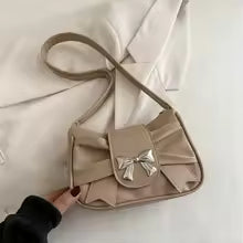 PU Leather Trendy Bow Shoulder Bag Handbag Casual Underarm Bag Daily Commuting Bags Lady Banquet Bag Business Women's Bags