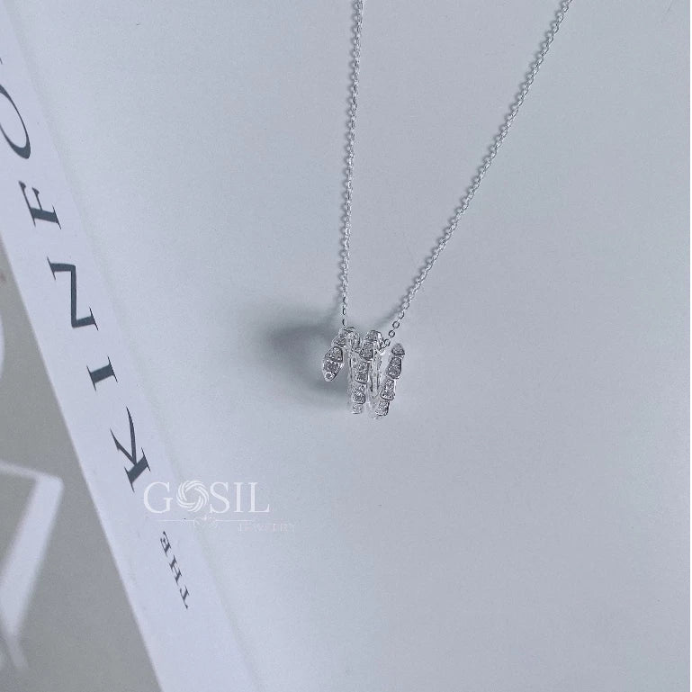 Luxury Snake-Inspired 4-Piece Women’s Jewelry Set with Crystals