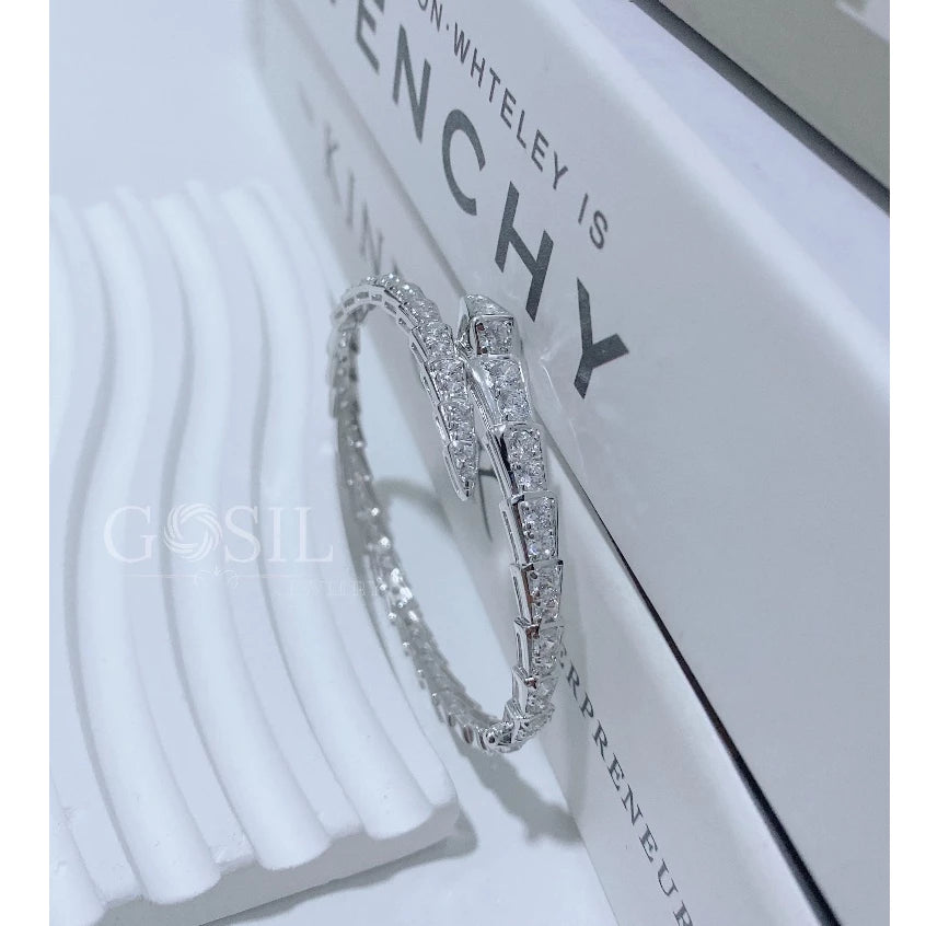 Luxury Snake-Inspired 4-Piece Women’s Jewelry Set with Crystals