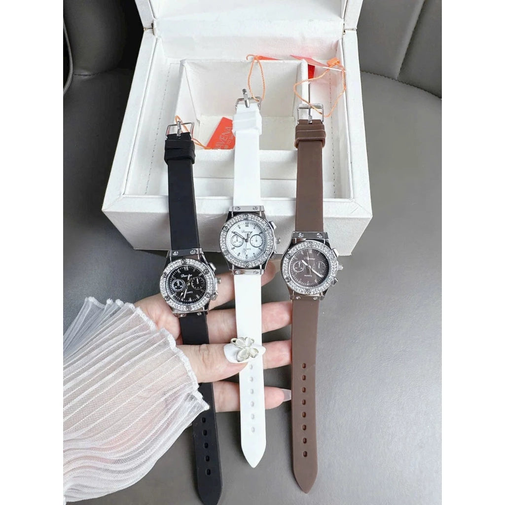 Davena Ladies’ Watch with Premium Soft Silicone Strap