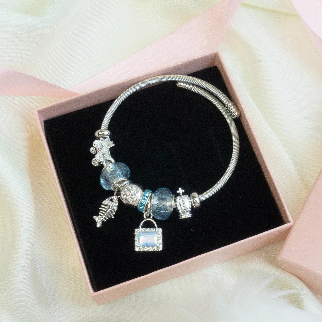 🌸 [NEW] Lovely Pink Bear Charm Bracelet (Pan Style) 🌸