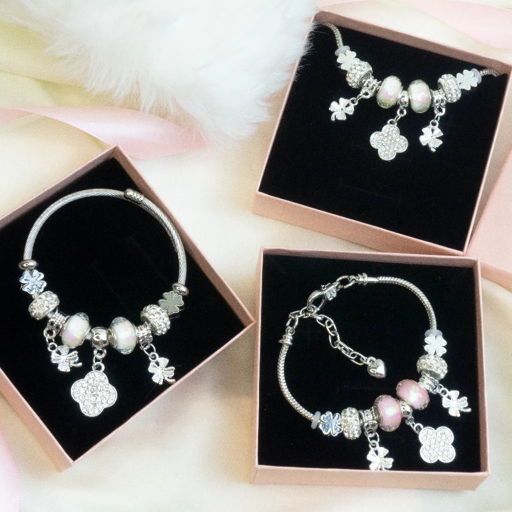 🌸 [NEW] Lovely Pink Bear Charm Bracelet (Pan Style) 🌸